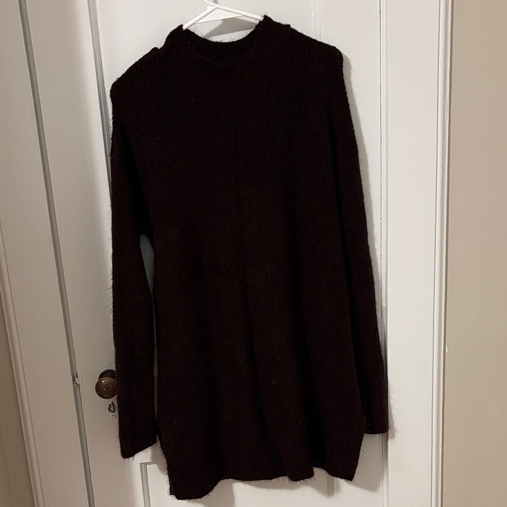 Old Navy Women's Dark Brown Turtleneck Sweater